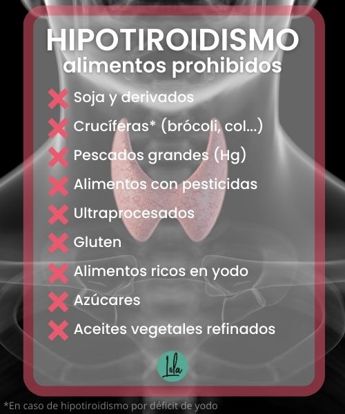 alimentos prohibidos para hipotiroidismo
