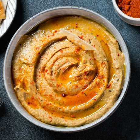 Hummus de berenjena y queso feta 20