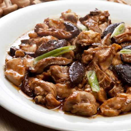 pollo shiitake receta