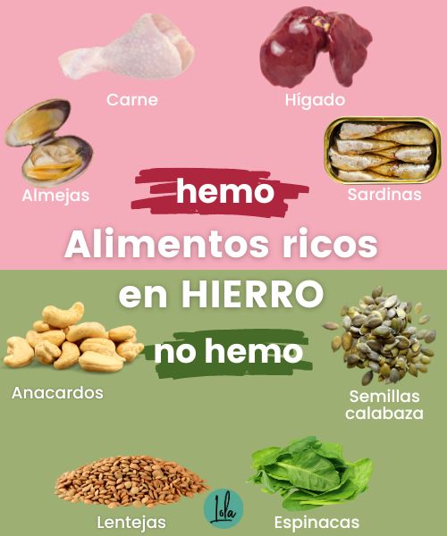 que alimentos son ricos en hierro