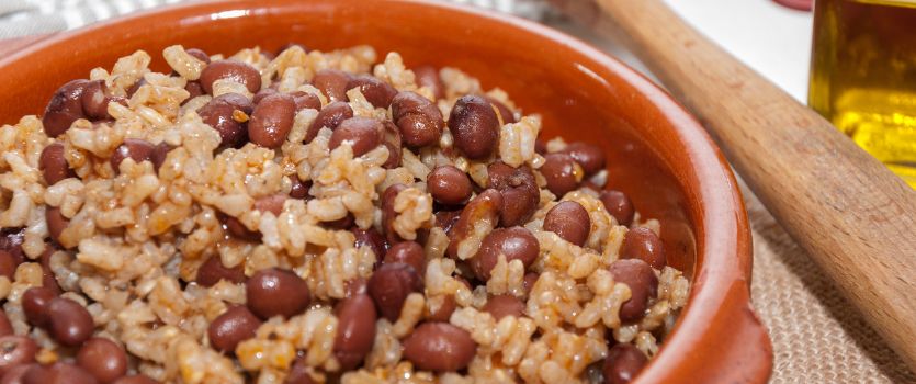 Alubias azuki con arroz 1