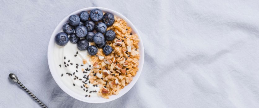 Bol de yogur con arándanos 1