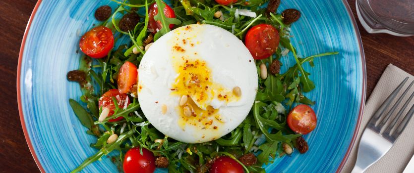 Ensalada de tomates cherry y burrata 1